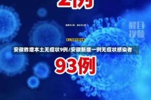 安徽昨增本土无症状9例/安徽新增一例无症状感染者