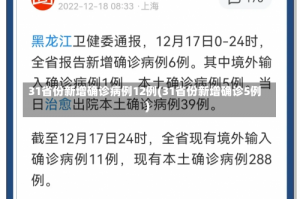 31省份新增确诊病例12例(31省份新增确诊5例)